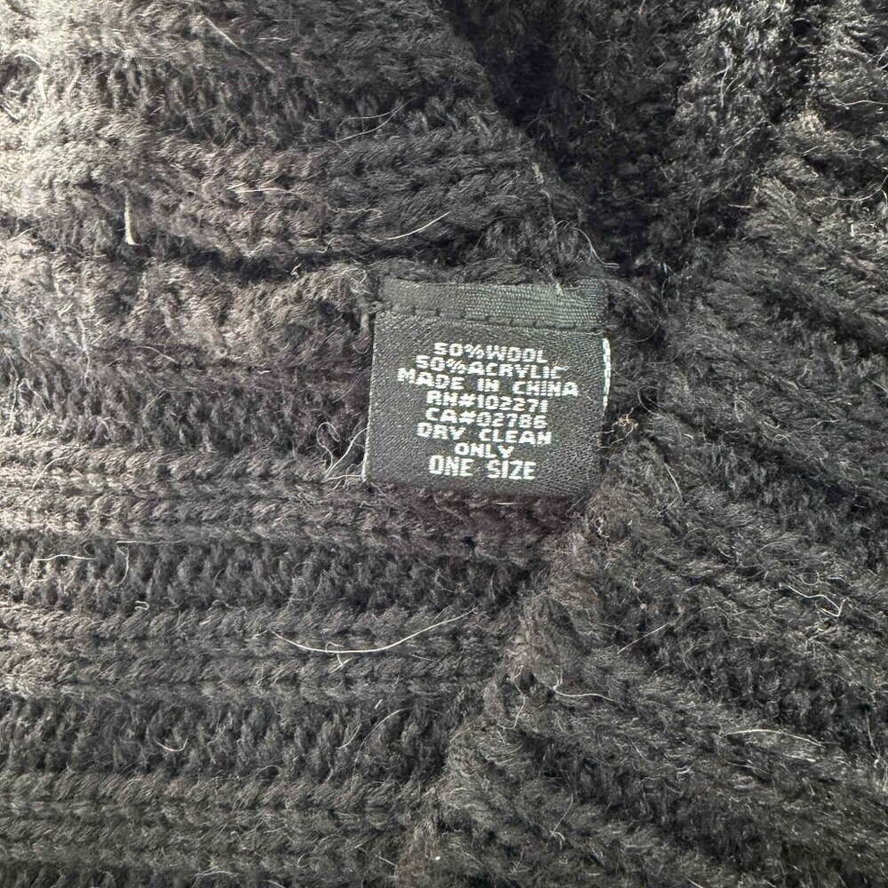 Rogue Wool Blend Black Knit Neck Warmer (Men's) - Picture 3 of 3